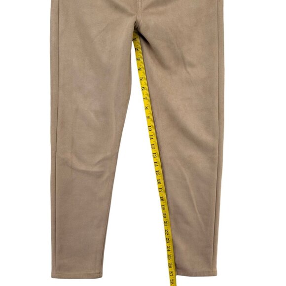 Banana Republic Faux Suede Pants Womens Tan Microfiber 5 Pocket Stretch Size 6 - Picture 9 of 10